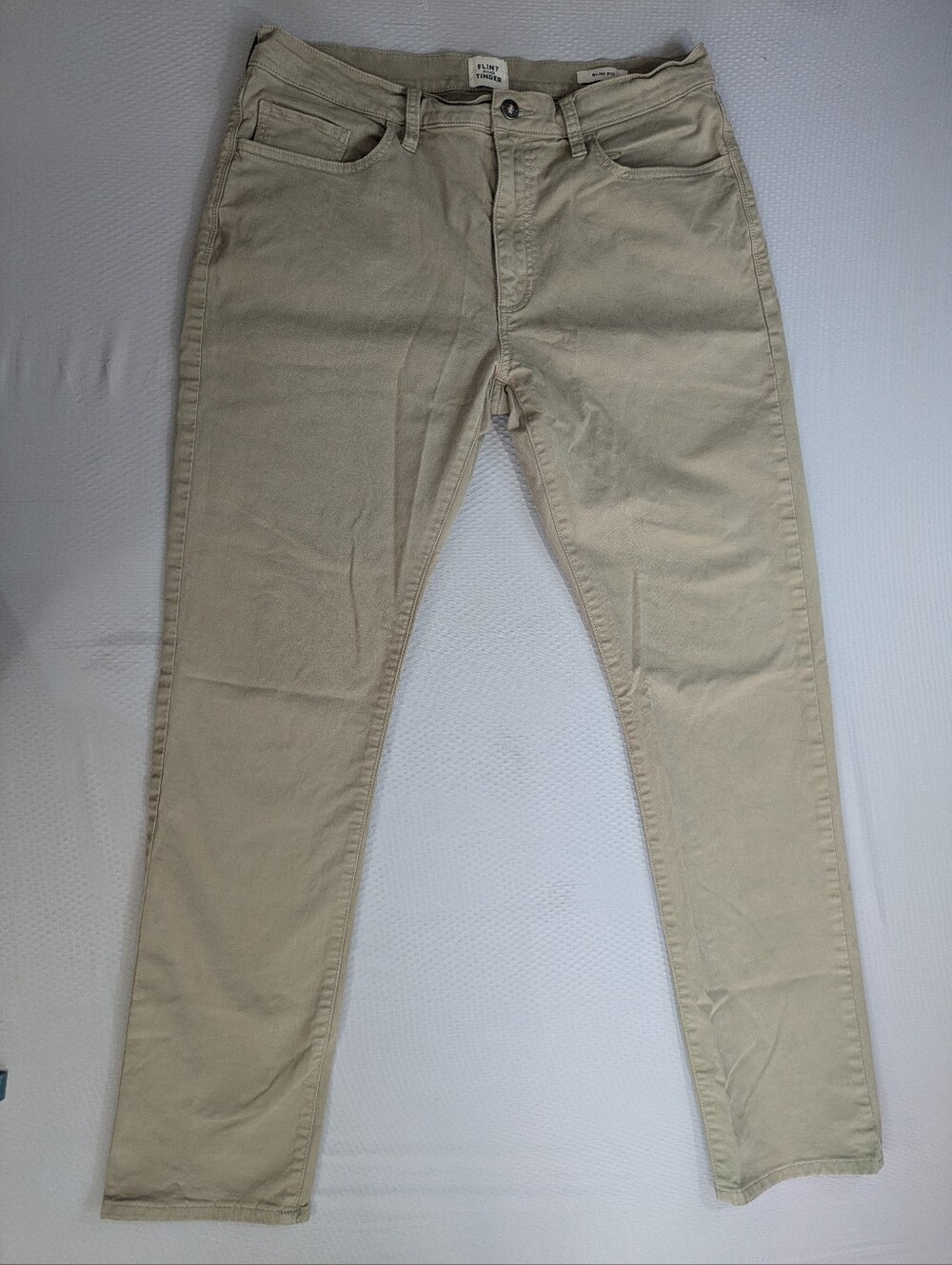 Flint and Tinder 365 Chino Pants Mens Size 34x32 Beige Slim Fit Huckberry